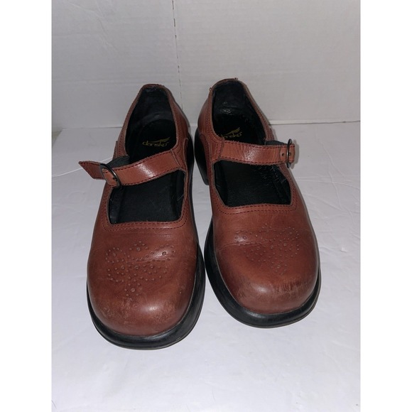 Dansko Women Red Leather Mary Jane Comfort Shoe Size 39 - Picture 3 of 16